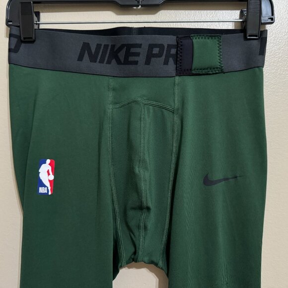 Nike Pro NBA Compression 3/4 Pants Team Issue Dri-FIT Green DN1547-323 - Picture 3 of 14